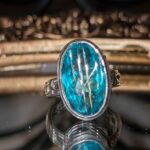 Sajen rutilated celestial Pariba quartz ring